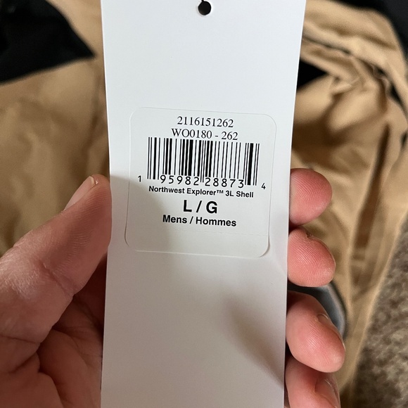 Columbia Northwest Explorer 3L Jacket, Men's large, beige, rain/ski/snowboard - Picture 5 of 10